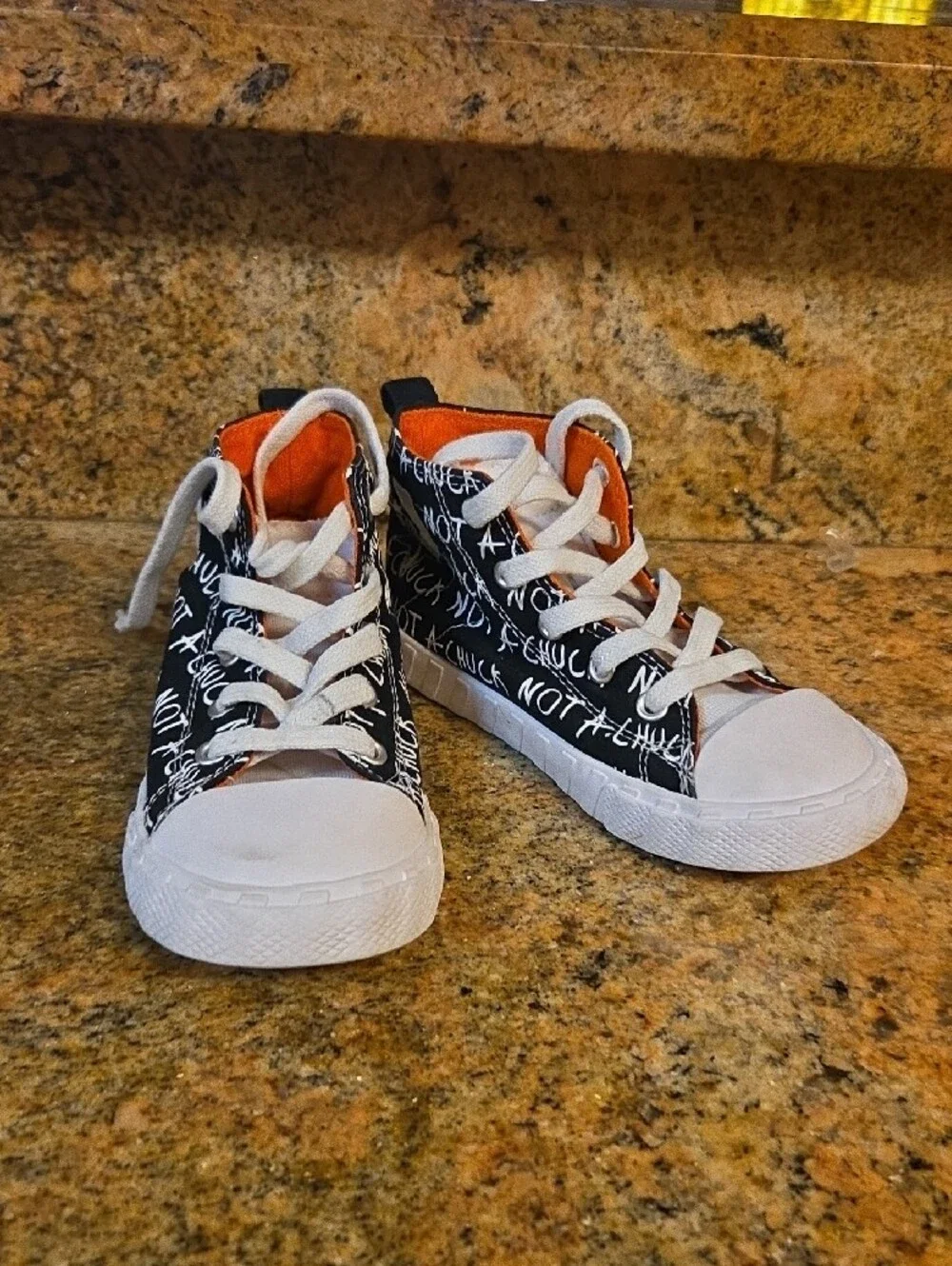 Kids Black 'Not A Chuck' High-Top Sneakers Size 10
